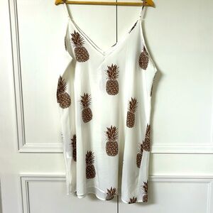 3/$15! SHEIN Curve Pineapple Printed Spaghetti Strap Summer Dress. Size 1XL